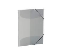 HERMA Elastic Folder Translucent in Grey, A3, Sturdy Plastic, with 3 Inner Flaps, 1 Span Folder