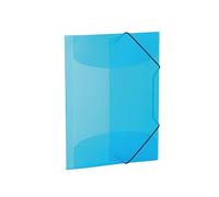 HERMA Elastic Folder Translucent in Light Blue, A3, Sturdy Plastic, with 3 Inner Flaps, 1 Span Folder
