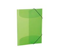 HERMA Elastic Folder Translucent in Light Green, A4, Sturdy Plastic, with 3 Inner Flaps, 1 Span Folder