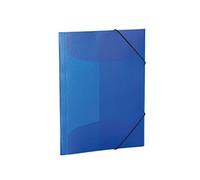 HERMA Elastic Folder Translucent in Navy Blue, A4, Sturdy Plastic, with 3 Inner Flaps, 1 Span Folder