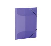 HERMA Elastic Folder Translucent in Purple, A3, Sturdy Plastic, with 3 Inner Fla