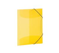 HERMA Elastic Folder Translucent in Yellow, A3, Sturdy Plastic, with 3 Inner Fla