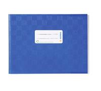 HERMA Exercise Book Cover A5 landscape, with inscription label, made of wipeable and sturdy plastic, slip on cover jackets for school, blue, 19841
