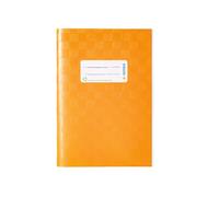 HERMA Exercise Book Cover A5, with Inscription Label, Made of wipeable and Sturdy Plastic, Slip on Cover Jackets for School, Orange