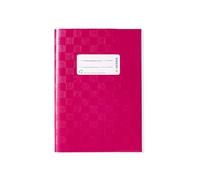 HERMA Exercise Book Cover A5, with Inscription Label, Made of wipeable and Sturdy Plastic, Slip on Cover Jackets for School, Pink