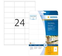 HERMA Extra-Strong Adhesive Extreme Heavy Duty Labels, 24 Labels Per A4 Sheet, 6