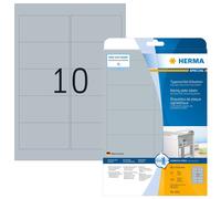 HERMA Extra-Strong Adhesive Silver Heavy Duty Weatherproof Foil Labels, 10 Label