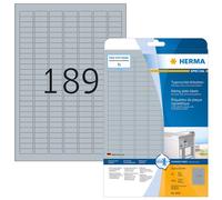 HERMA Extra-Strong Adhesive Silver Heavy Duty Weatherproof Foil Labels, 189 Labe