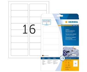 HERMA Flexible Self Adhesive Name Badge Labels, 16 Labels Per A4 Sheet, 320 Labe
