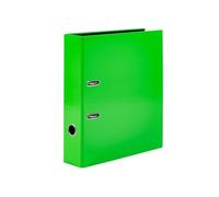 HERMA Folder A4 Neon Green, 7 cm Wide, Children's Ring Binder, Plain Lever Arch File in Bright Neon Colour for Boys and Girls