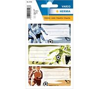 HERMA 5598 Book Labels"Football" Self-Adhesive School Labels for Children, Girls and Boys, 9 School Labels,76 x 35 mm