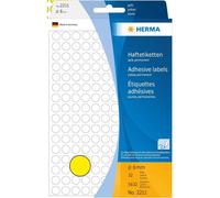 Herma High Quality Coloured Self-Adhesive Dot Labels for Hand Lettering (Yellow)