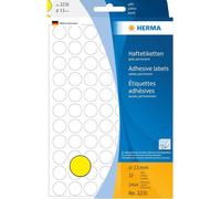 Herma High Quality Coloured Self-Adhesive Dot Labels for Hand Lettering (Yellow)