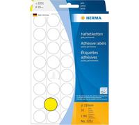 Herma High Quality Coloured Self-Adhesive Dot Labels for Hand Lettering (Yellow)