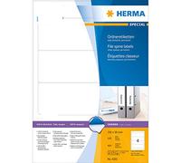 Herma High Quality Self-Adhesive File Spine Opaque Labels A4 100pc (White)