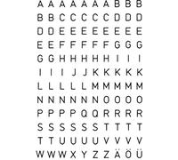 Herma Letters 5 mm A-Z weatherproof film black 2 sheets transparent