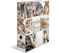 HERMA Lever Arch File Animals with Cats Motif, A4, 70 mm Spine, with Inner Print