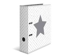 HERMA Lever Arch File Stars with White Dotted Motif, A4, 70 mm Spine, with Inner Print, 1 Folder