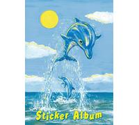 Herma Little Dolphin Sticker Book A5 blank (16 pages, coated special paper) for scrapbooking, sticker album for kids