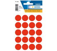 Herma Luminous Premium Quality Self-Adhesive Round Sticker Labels (Red)u