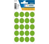 Herma Multi-Purpose Circular Labels, 8 mm diameter Paper (Pack of 540) 19 mm rund Papier, 100 Stück, grün grün/matt