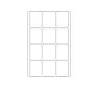 HERMA Multi Purpose Labels, 12 Labels per Sheet, 32 Sheets, 32 x 41 mm, 384 Labels, Self Adhesive Small Labels Stickers, Blank Sticky Labels for Office Kitchen Home, White