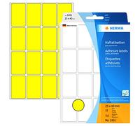 HERMA Multi Purpose Labels, 16 Labels per Sheet, 32 Sheets, 25 x 40 mm, 512 Labels, Self Adhesive Small Labels Stickers, Blank Sticky Labels for Office Kitchen Home, Yellow