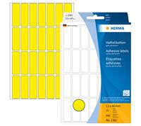 HERMA Multi Purpose Labels, 28 Labels per Sheet, 32 Sheets, 13 x 40 mm, 896 Labels, Self Adhesive Small Labels Stickers, Blank Sticky Labels for Office Kitchen Home, Yellow