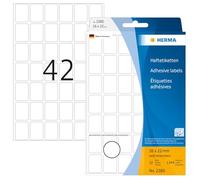 HERMA Multi Purpose Labels, 42 Labels per Sheet, 32 Sheets, 16 x 22 mm, 1344 Labels, Self Adhesive Small Labels Stickers, Blank Sticky Labels for Office Kitchen Home, White