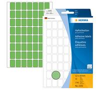 HERMA Multi Purpose Labels, 56 Labels per Sheet, 32 Sheets, 12 x 18 mm, 1792 Labels, Self Adhesive Mini Labels Stickers, Blank Sticky Labels for Office Kitchen Home, Green