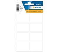 HERMA Multi Purpose Labels, 8 Labels per Sheet, 7 Sheets, 25 x 40 mm, 56 Labels, Self Adhesive Labels Stickers, Blank Sticky Labels for Office Kitchen Home, White