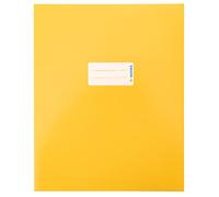 HERMA Notebook Cover Quart Yellow, Cardboard, Extra Strong, Yellow, Flap Closure