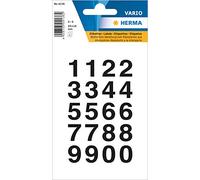Herma Numbers, 20 x 18 mm, 0-9, Weatherproof, Transparent, Black, 2 Sheets, 4136