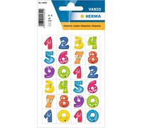 HERMA Numbers Stickers, Coloured, Cartoon Style, Paper Material, 48 Count, Numbers with Faces, Permanent Adhesive, Indoor Use, School & Crafts, 9 x 16.3 cm