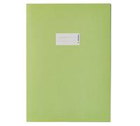 HERMA Paper Exercise Book Cover A4, with Inscription Field, Made of 100% Recycled Paper, Slip on Cover Jackets for School, Light Green
