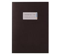 HERMA Paper Exercise Book Cover A5, with inscription field, made of 100% recycled paper, slip on cover jackets for school, brown