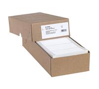 HERMA Perforated Continuous Computer Labels, 101.6 x 48.4 mm, Single-Track, 3000 Pieces, Self-Adhesive, Continuous Labels with Guide Hole Edge, Matte, Blank Paper Computer Labels, White