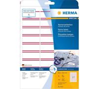 Herma Premium Quality Self-Adhesive Coloured Name Labels A4 20pc (63.5x29.6mm)