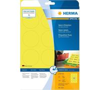 Herma Premium Quality Self-Adhesive Round Luminous Neon Labels A4 20pc 60mm