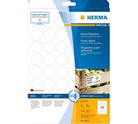 Herma Premium Quality Self-Adhesive Round Power Labels A4 30mm 25 Pieces