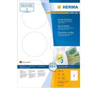 Herma Premium Quality Self-Adhesive Round Removable Labels 100 Pieces (White)