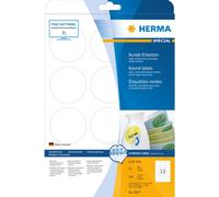 Herma Premium Quality Self-Adhesive Round Removable Labels 25 Pieces (White)