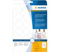 Herma Premium Quality Transparent Crystal-Clear Round Labels A4 40mm 25 Pieces
