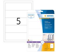 HERMA Printable Lever Arch File Inserts, 5 Inserts Per A4 Sheet, 125 Inserts For