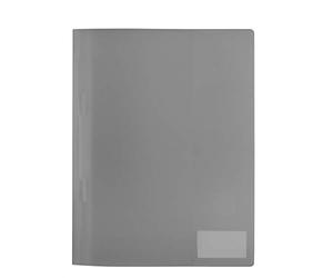 HERMA Project File A4 Translucent, with inscription label, made of wipeable and sturdy plastic, report folder for school, grey