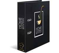 HERMA Recipe File for Own Recipes with Home Cooking Motif, A4, 70 mm Spine, with Gold Embellishments and 6-Piece Register, 1 Folder