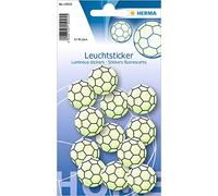 Herma Reflective Stickers, Permanent Hold, 5 Fluorescent Stickers per Pack Motif Soccer Balls