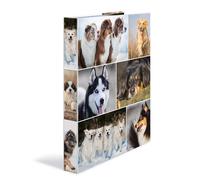 HERMA Ring Binder Animals with Dogs Motif, A4, 35 mm Spine, Slim 2-Ring Binder Made of Cardboard