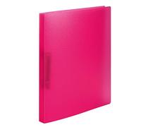 HERMA Ring Binder Translucent in Pink, A4, 25 mm Spine, Slim 2-Ring Binder Made of Plastic