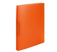 HERMA Ring Binders A4 Orange Translucent Set of 3 Slim 2 Rings 25mm Wide Plastic Ring Binder with Holdback for Kids, Boys and Girls